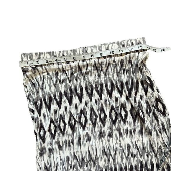 DALIA White Printed Stretch High Waisted Long Flowy Maxi Skirt S - Picture 3 of 8